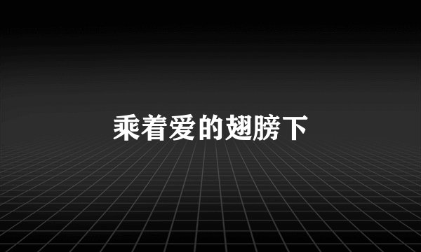 乘着爱的翅膀下