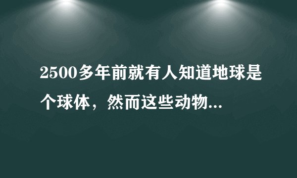 2500多年前就有人知道地球是个球体，然而这些动物或更早知道