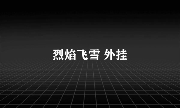烈焰飞雪 外挂