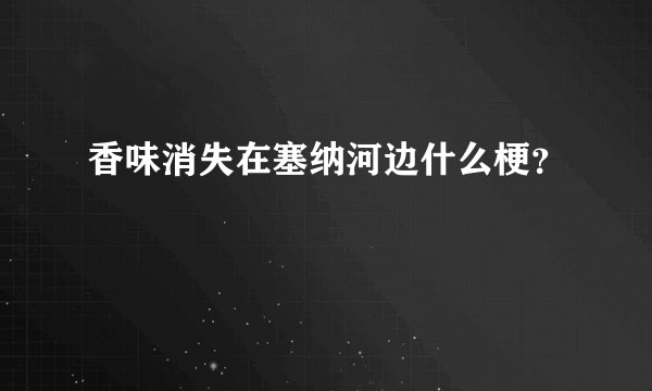 香味消失在塞纳河边什么梗？