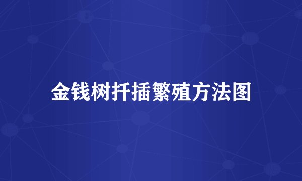 金钱树扦插繁殖方法图