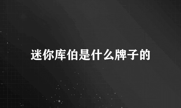 迷你库伯是什么牌子的