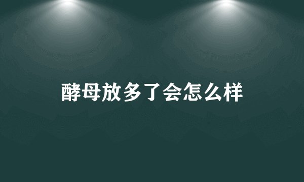 酵母放多了会怎么样