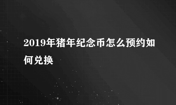 2019年猪年纪念币怎么预约如何兑换