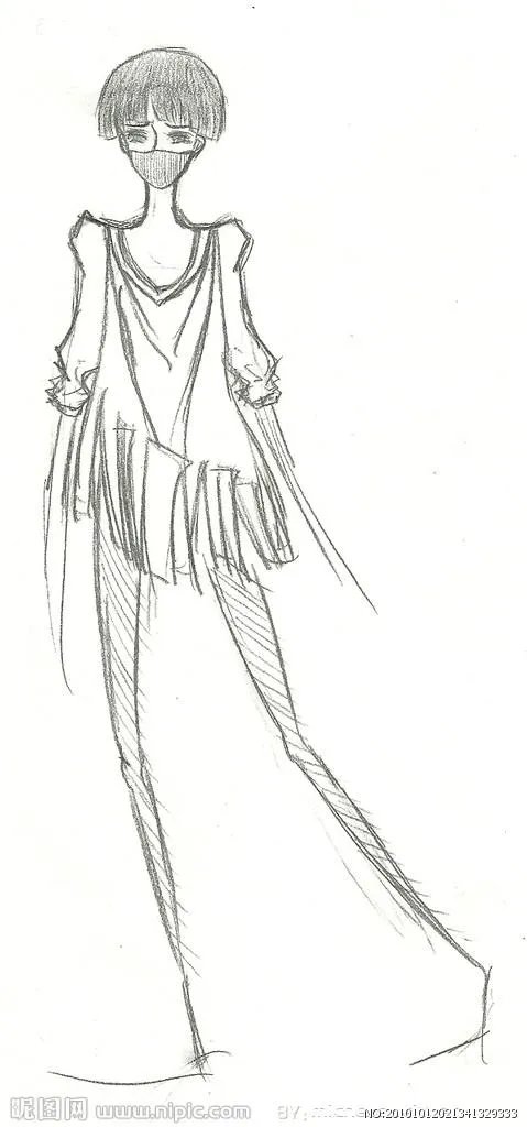 如何画动漫人物的衣服？