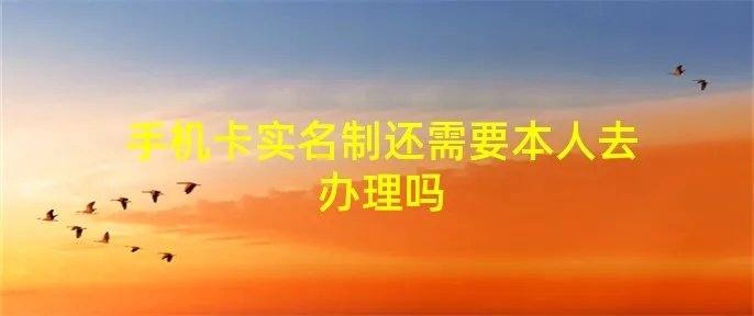 手机卡实名制还需要本人去办理吗