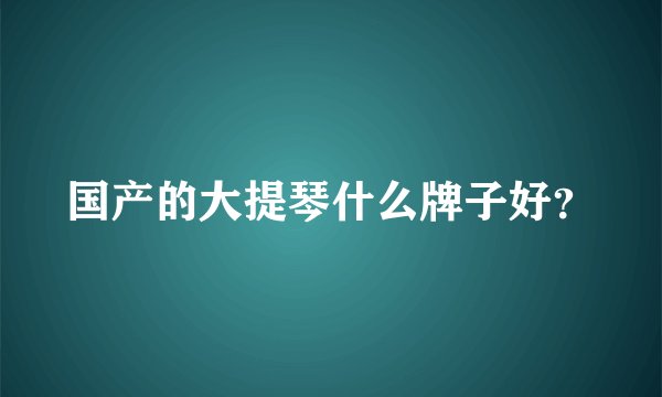 国产的大提琴什么牌子好？