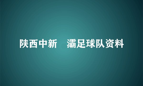 陕西中新浐灞足球队资料