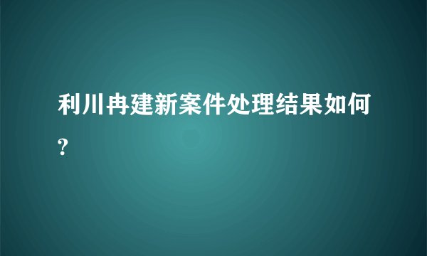 利川冉建新案件处理结果如何?