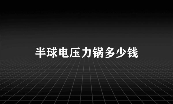 半球电压力锅多少钱