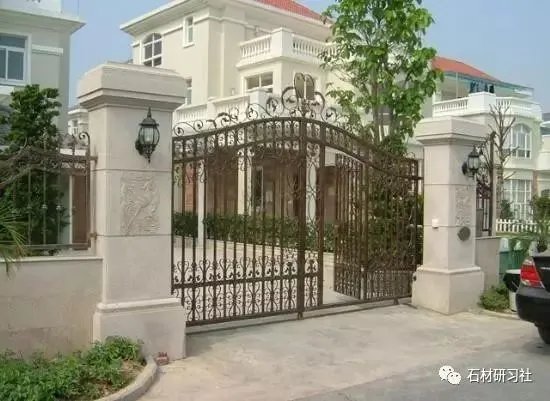 别墅围墙大门石柱设计案例大全