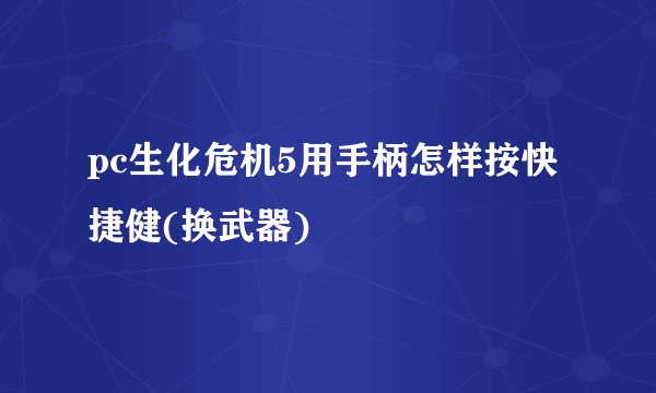 pc生化危机5用手柄怎样按快捷健(换武器)