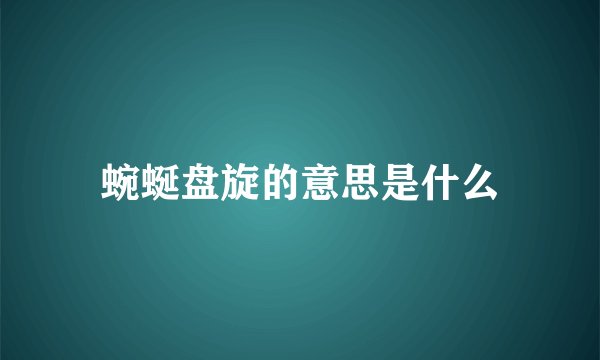 蜿蜒盘旋的意思是什么