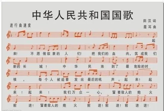 中华人民共和国国歌歌词怎么写?