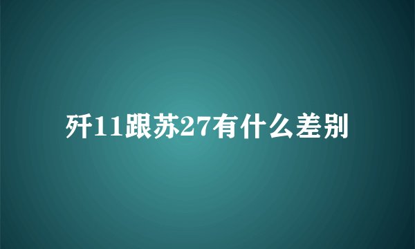 歼11跟苏27有什么差别