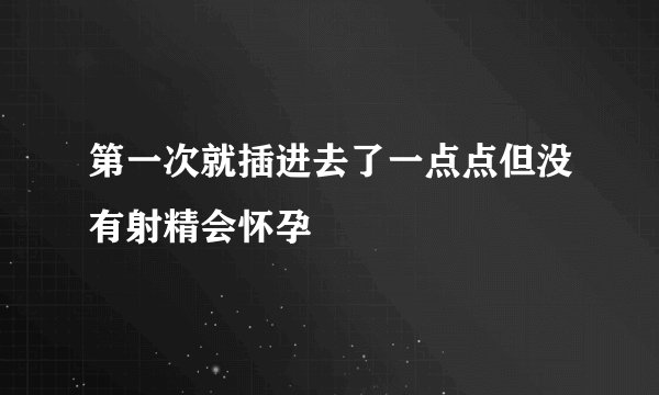 第一次就插进去了一点点但没有射精会怀孕