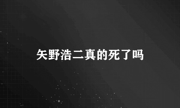 矢野浩二真的死了吗