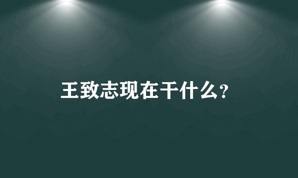 王致志现在干什么？