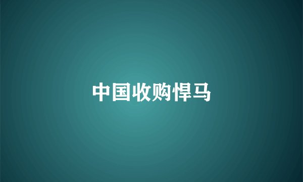 中国收购悍马