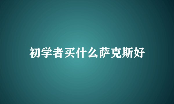初学者买什么萨克斯好