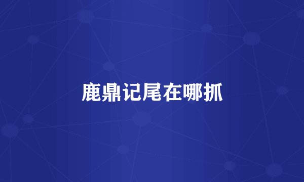 鹿鼎记尾在哪抓