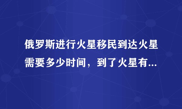 俄罗斯进行火星移民到达火星需要多少时间，到了火星有粮食么？