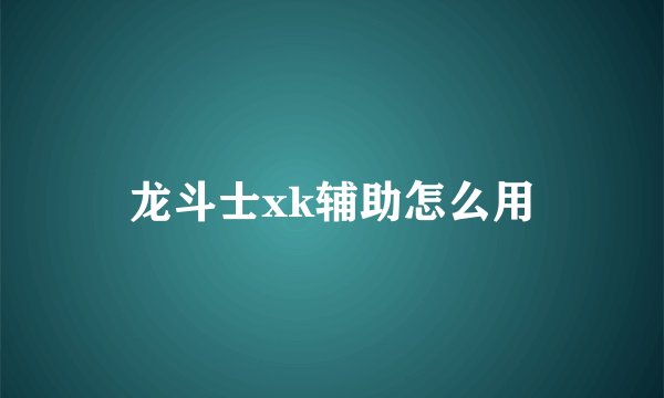 龙斗士xk辅助怎么用