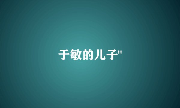 于敏的儿子