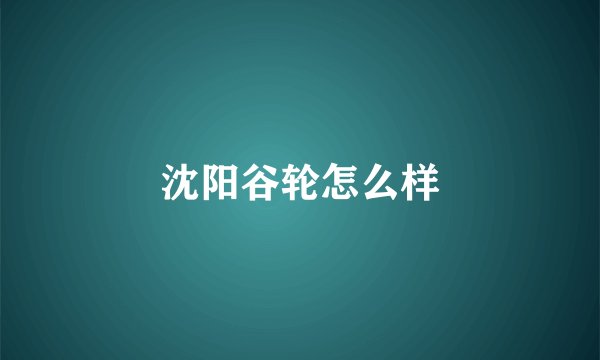 沈阳谷轮怎么样