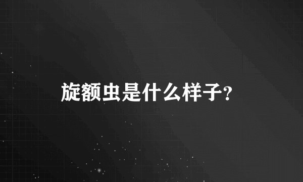 旋额虫是什么样子？