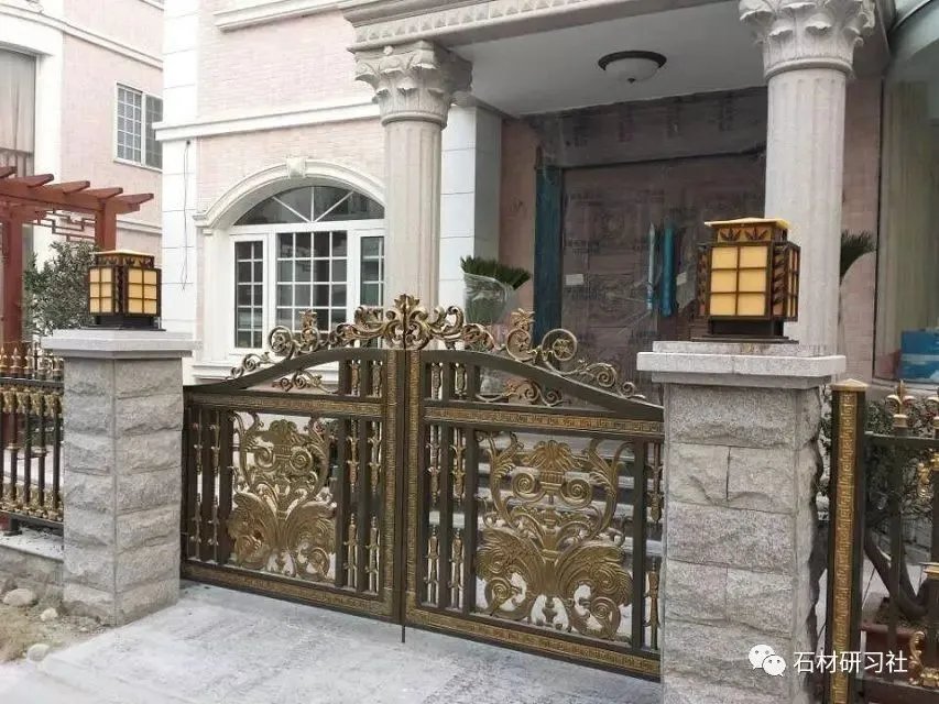别墅围墙大门石柱设计案例大全