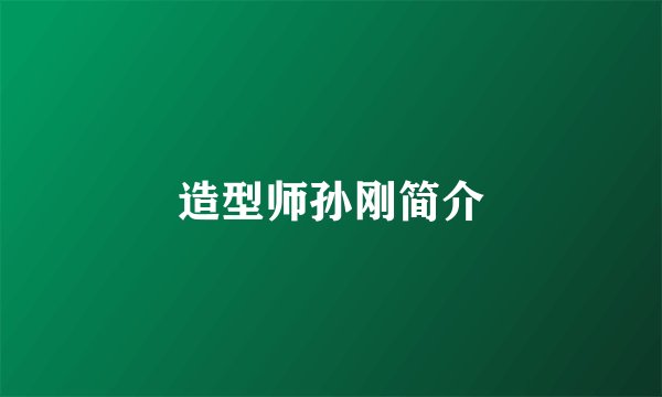 造型师孙刚简介