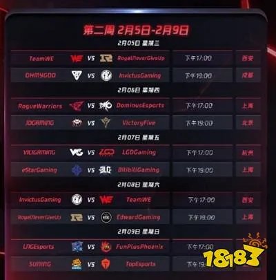 LOL2020春季赛赛程安排表一览 LPL春季赛赛程一览