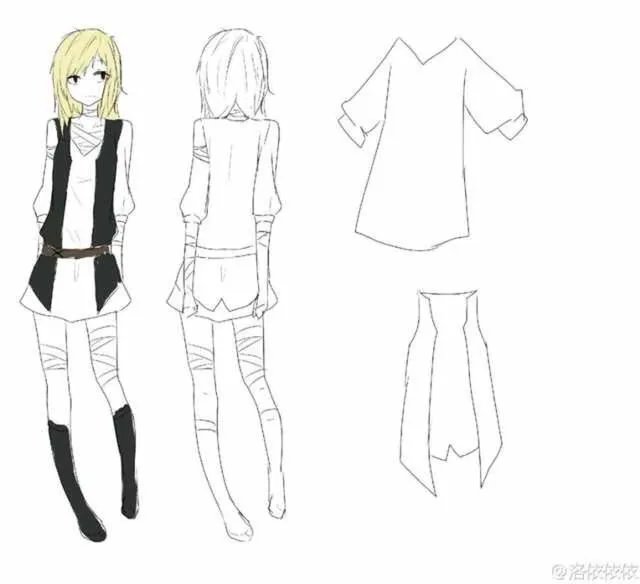 如何画动漫人物的衣服？