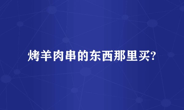 烤羊肉串的东西那里买?