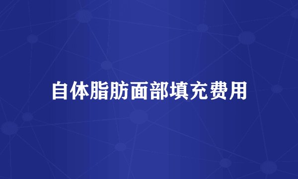 自体脂肪面部填充费用