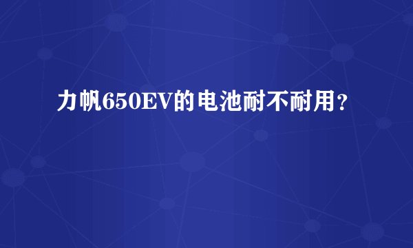 力帆650EV的电池耐不耐用？