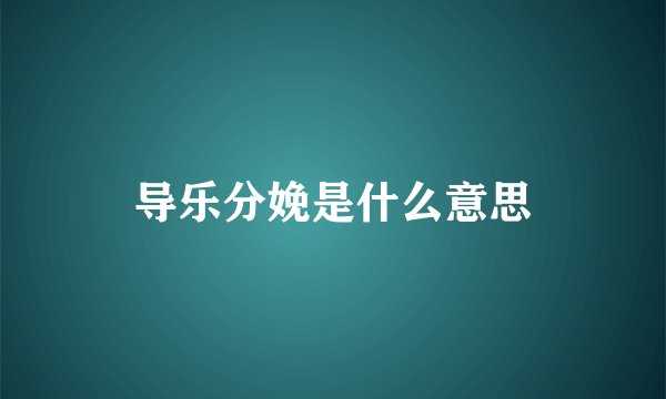 导乐分娩是什么意思