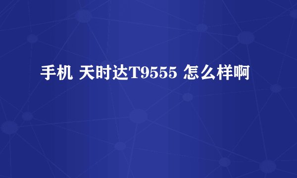 手机 天时达T9555 怎么样啊