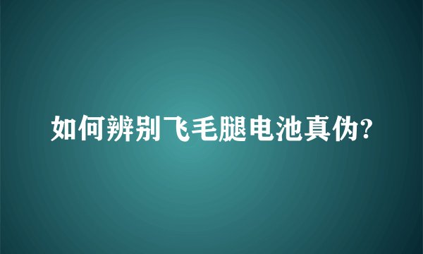 如何辨别飞毛腿电池真伪?