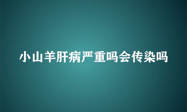 小山羊肝病严重吗会传染吗