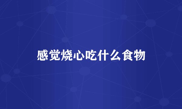 感觉烧心吃什么食物