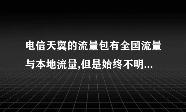 电信天翼的流量包有全国流量与本地流量,但是始终不明白本地流量是什么意思?是指省内还是号码的所在地呢