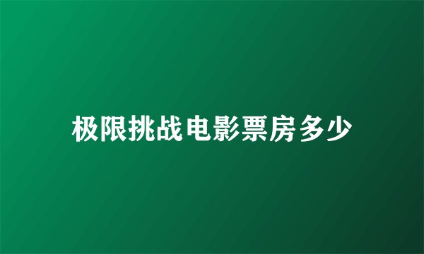 极限挑战电影票房多少