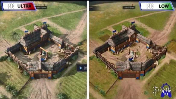 RTS大作《帝国时代4》PC低画质vs高画质同屏对比！