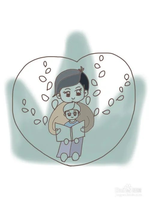 父亲节,怎么画一幅父亲与孩子的简笔画?