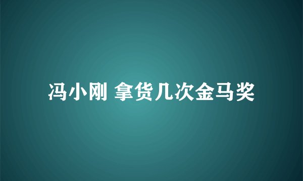冯小刚 拿货几次金马奖