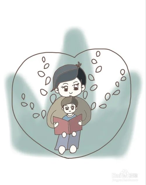 父亲节,怎么画一幅父亲与孩子的简笔画?