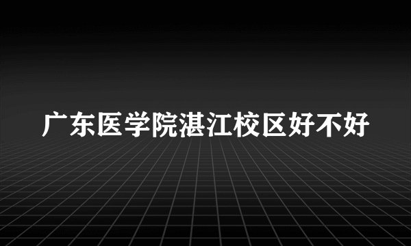 广东医学院湛江校区好不好