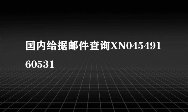 国内给据邮件查询XN04549160531
